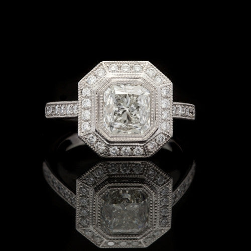 2.43ct tw Asscher Cut GIA Diamond Ring