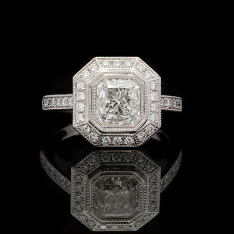 2.43ct tw Asscher Cut GIA Diamond Ring