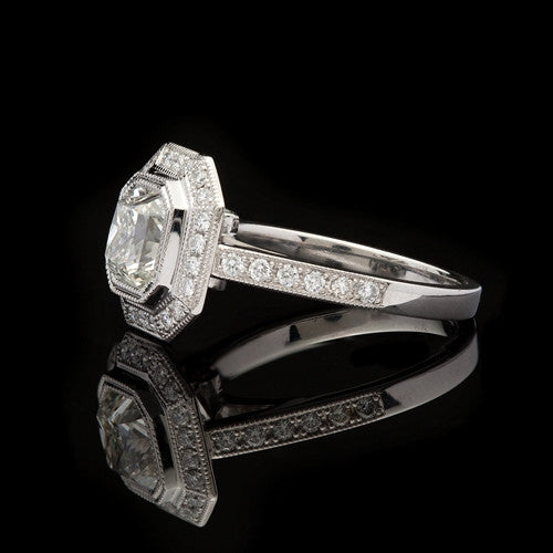 2.43ct tw Asscher Cut GIA Diamond Ring