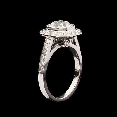 2.43ct tw Asscher Cut GIA Diamond Ring