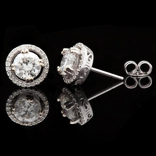 2.09ct tw Round Brilliant Diamond Studs