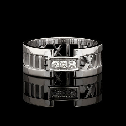 Tiffany & Co. Men's Atlas Open Diamond Ring