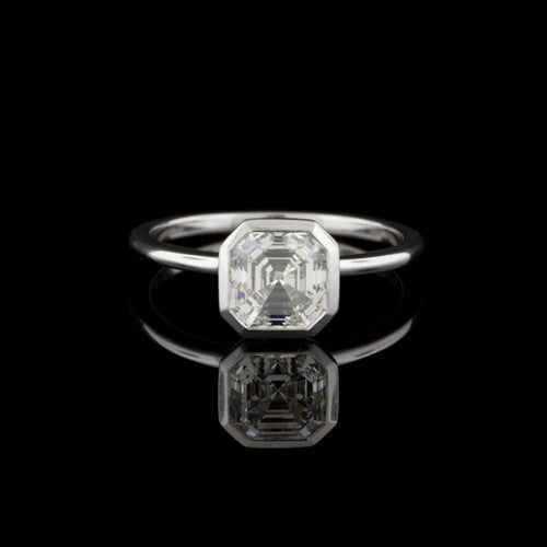 1.54ct Asscher Cut GIA Diamond Ring