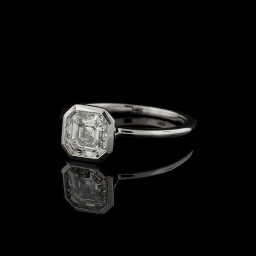1.54ct Asscher Cut GIA Diamond Ring