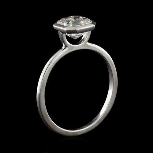 1.54ct Asscher Cut GIA Diamond Ring