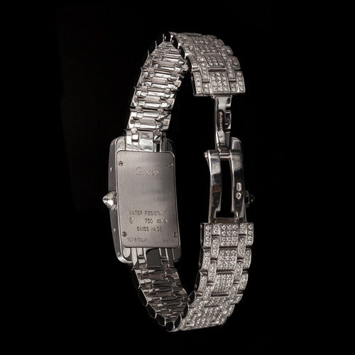 Cartier 18Kt Diamond Tank Americaine Watch