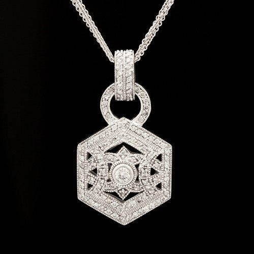 Multi-Strand Diamond Pendant Necklace