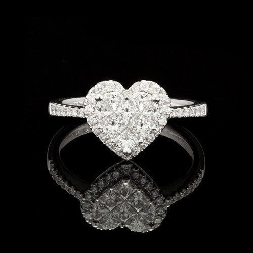 0.98ct tw Diamond Heart Ring