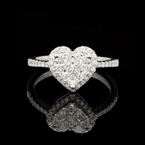 0.98ct tw Diamond Heart Ring
