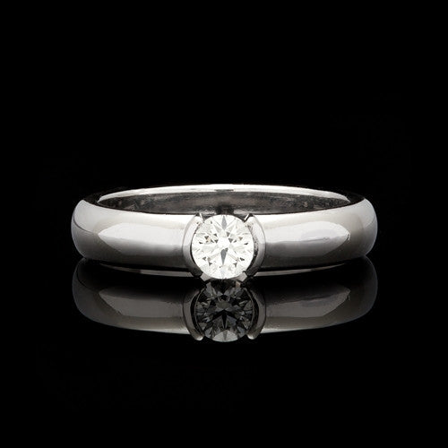Tiffany & Co. Etoile Platinum Solitaire Diamond Ring