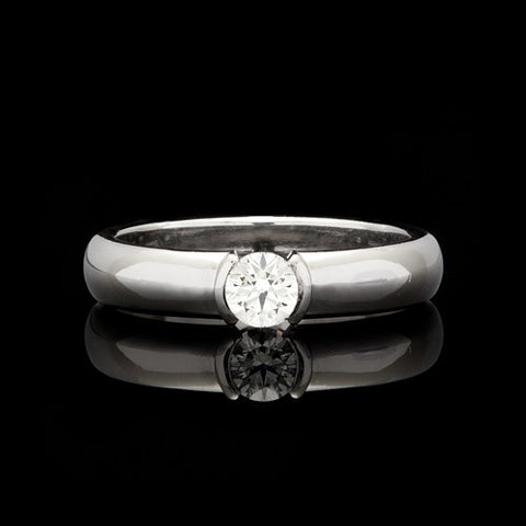 Tiffany & Co. Etoile Platinum Solitaire Diamond Ring