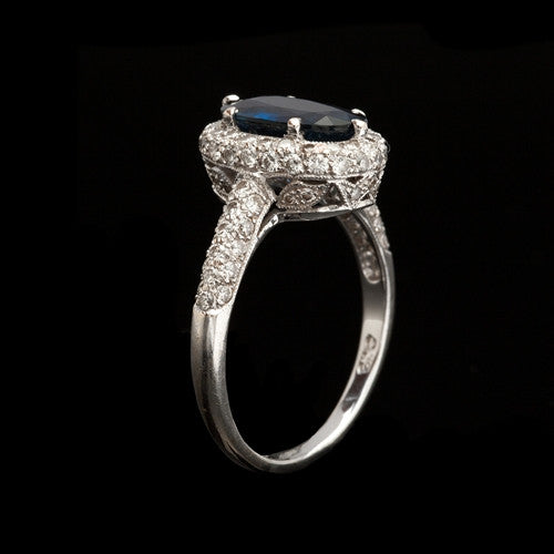 2.04ct Oval Sapphire & Diamond Ring