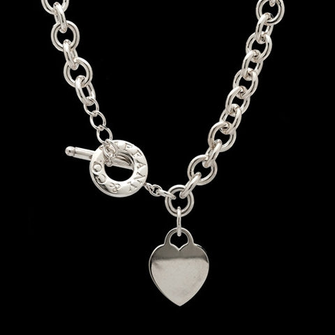 Tiffany & Co. Silver Heart Toggle Necklace