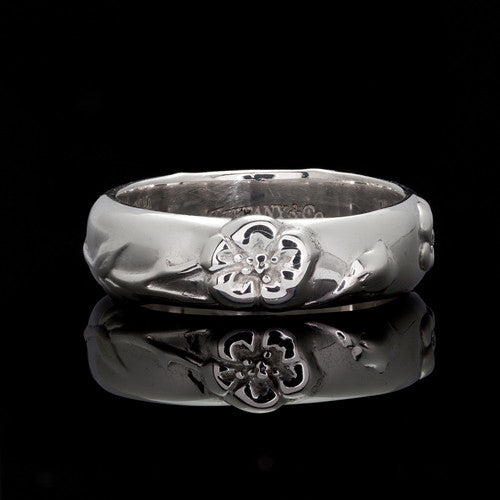 Tiffany & Co. Silver Flower Band Ring