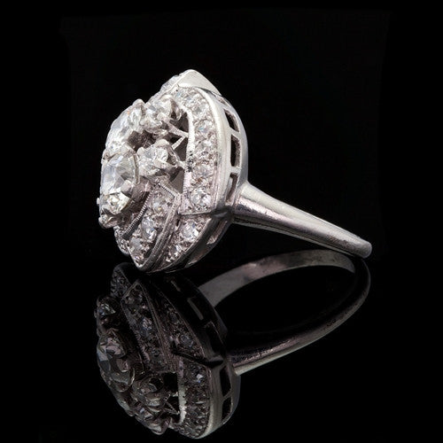 Vintage 2.37ct tw Diamond Cocktail Ring