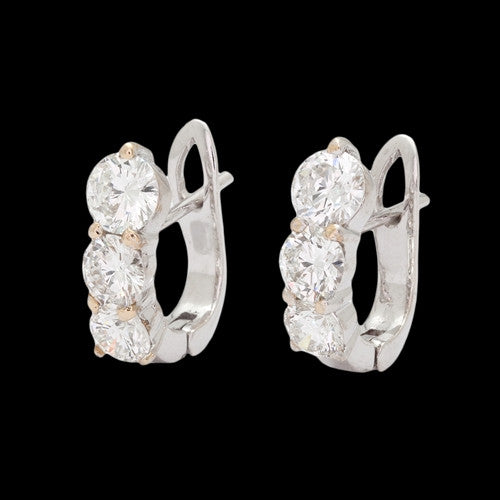 2ct tw Diamond Huggie Hoop Earrings
