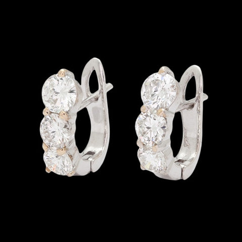 2ct tw Diamond Huggie Hoop Earrings
