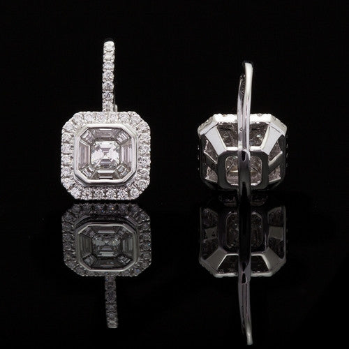 1.17ct tw Mixed Cut Diamond Dangle Earrings