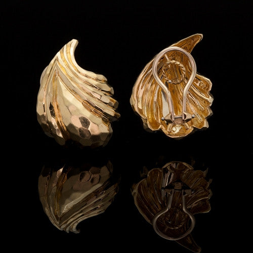 Henry Dunay Hammered 18Kt Earrings
