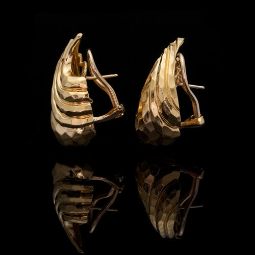 Henry Dunay Hammered 18Kt Earrings