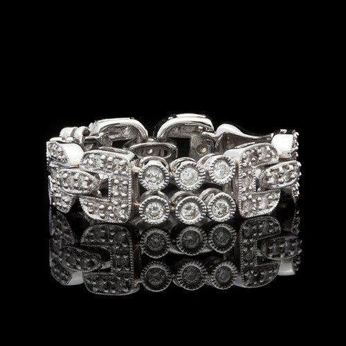 Flexible Link Diamond Band Ring