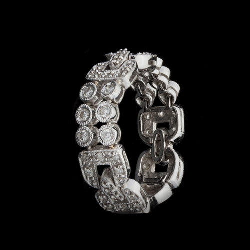 Flexible Link Diamond Band Ring