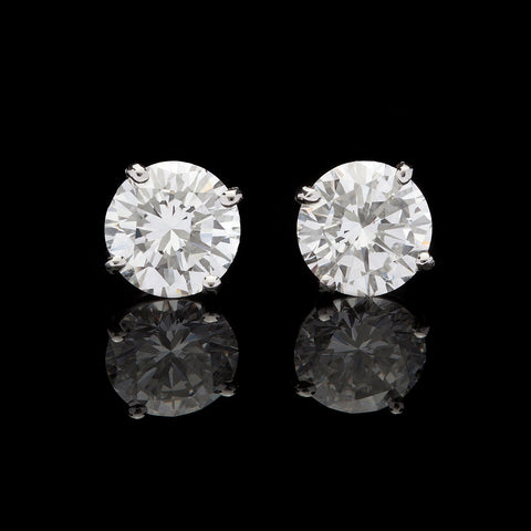 1.91cttw Round Brilliant Cut Diamond Studs