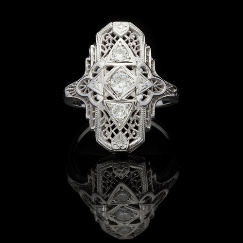 Vintage Filigree Diamond Ring