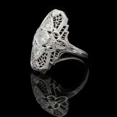 Vintage Filigree Diamond Ring