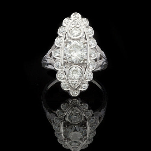 Vintage 2.63ct tw Diamond Cocktail Ring