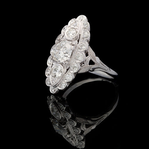 Vintage 2.63ct tw Diamond Cocktail Ring