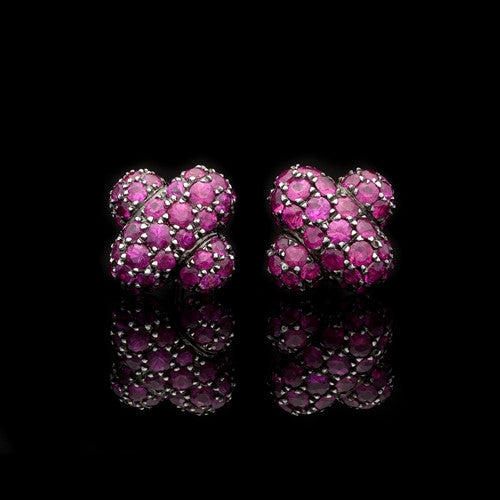 Favero Pink Sapphire Stud Earrings