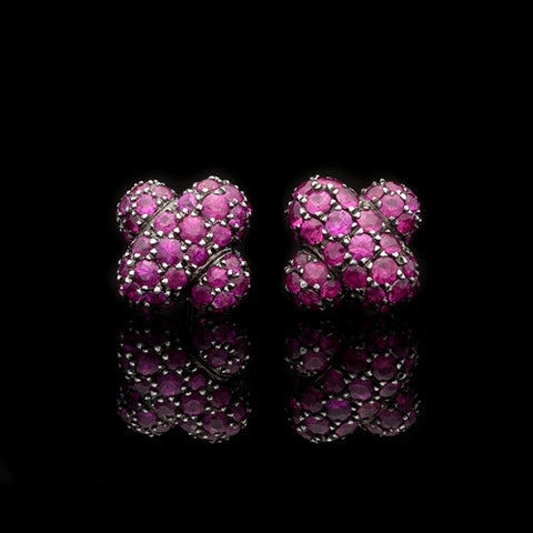 Favero Pink Sapphire Stud Earrings