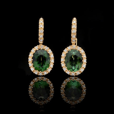 Favero 18Kt Tourmaline & Diamond Earrings