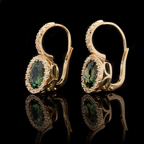 Favero 18Kt Tourmaline & Diamond Earrings