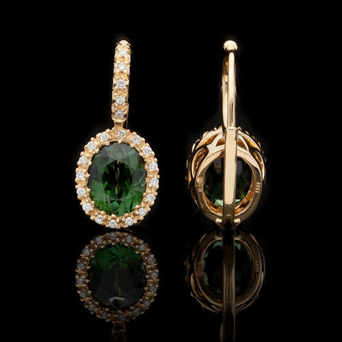 Favero 18Kt Tourmaline & Diamond Earrings