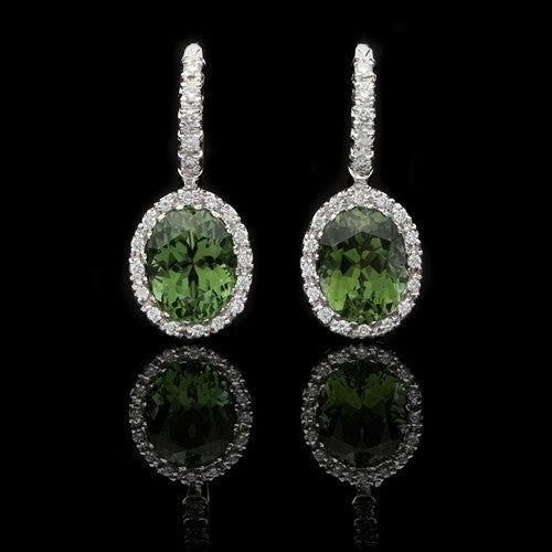 Favero Oval Tourmaline & Diamond Earrings
