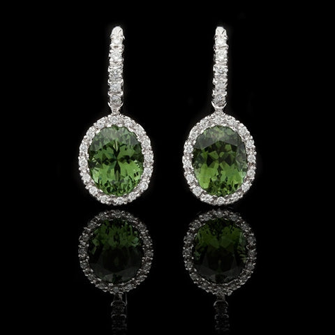 Favero Oval Tourmaline & Diamond Earrings