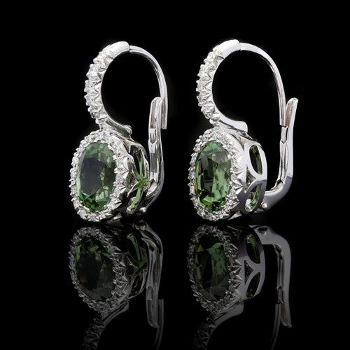 Favero Oval Tourmaline & Diamond Earrings
