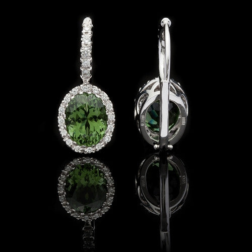 Favero Oval Tourmaline & Diamond Earrings