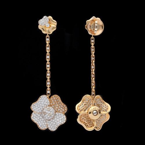 Valente Diamond Flower Dangle Earrings