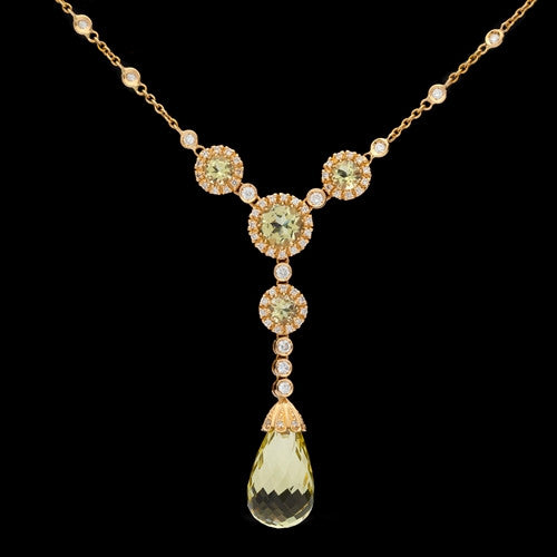 Favero Quartz & Diamond 18Kt Necklace