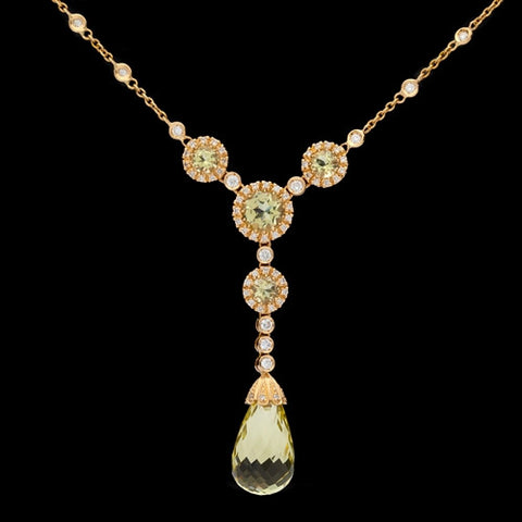 Favero Quartz & Diamond 18Kt Necklace