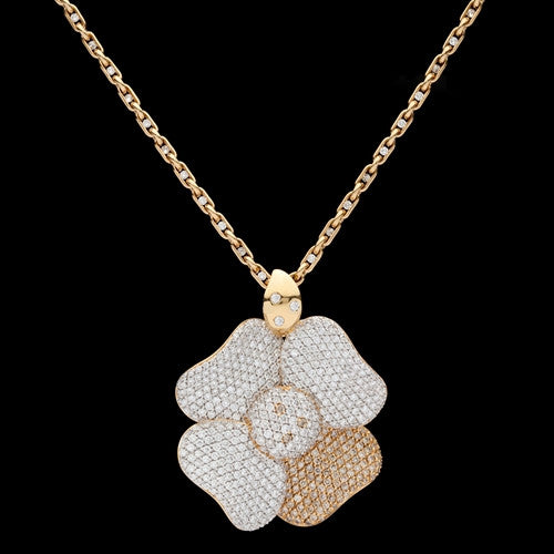 Valente Diamond Flower Necklace