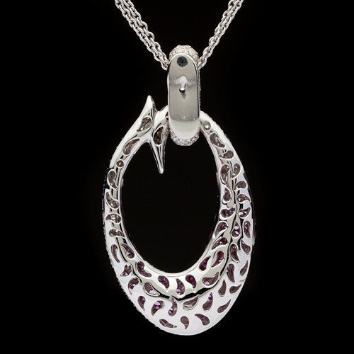 Salavetti Pink Sapphire & Diamond Pendant Necklace