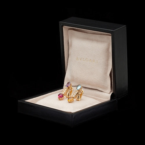 Bulgari Colored Stone Pendant Earrings