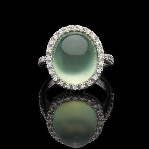 Favero Prehnite & Diamond Ring