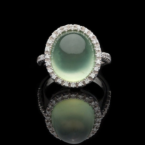 Favero Prehnite & Diamond Ring
