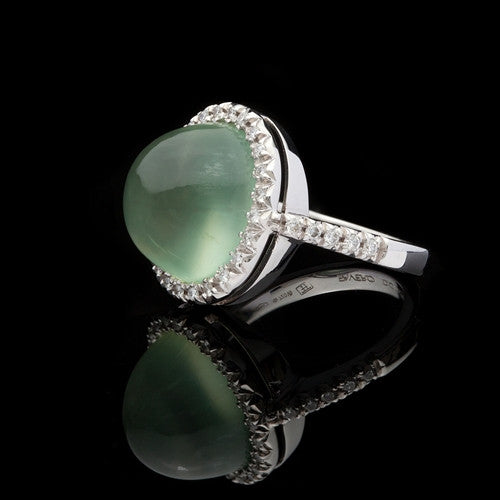 Favero Prehnite & Diamond Ring