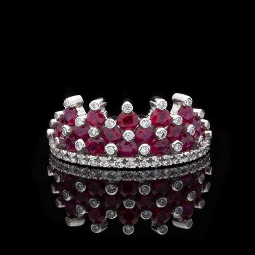 Favero Ruby & Diamond Crown Ring